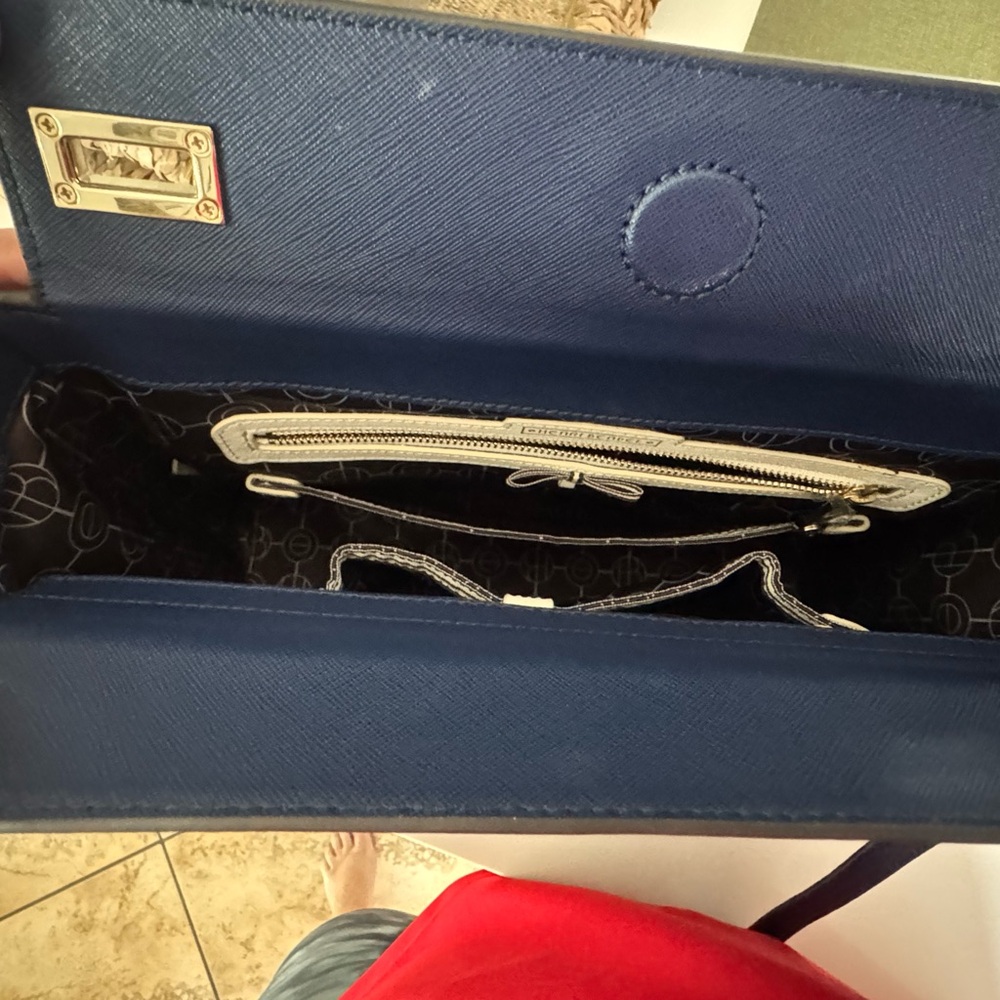 Henri Bendel Navy and Teal Satchel - Picture 4 of 6